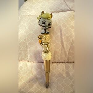 Gold and Cream Decorative Pen with Character Topper